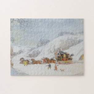 A Mail in Deep Snow Jigsaw Puzzle