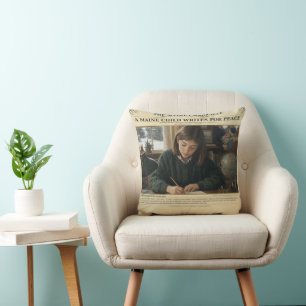 A Maine Child Writes For Peace 1982–1983 Throw Pillow