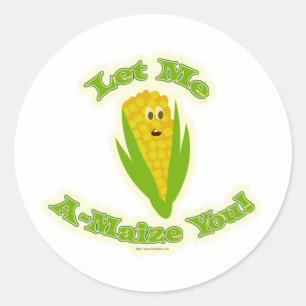 A Maize-ing Corn Classic Round Sticker