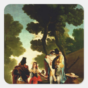 A Maja and Gallants, 1777 Square Sticker