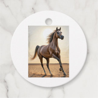 a majestic Arabian horse running Favour Tags