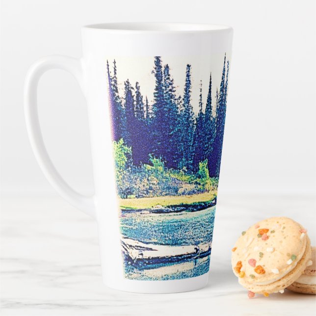 A Majestic Canadian Wilderness Forest. Buy Now Latte Mug (In Situ)