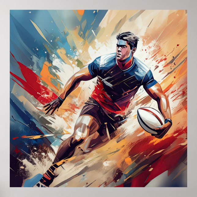 A male rugby player. poster (Front)