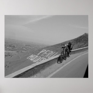 A man, a bike, Peru. Poster