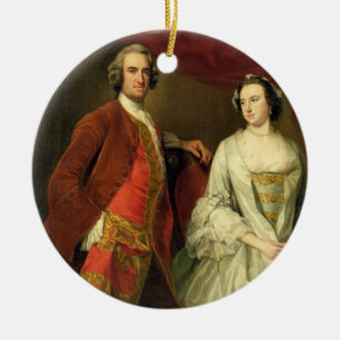 A Man and a Woman, possibly of the Missing Family, Ceramic Ornament