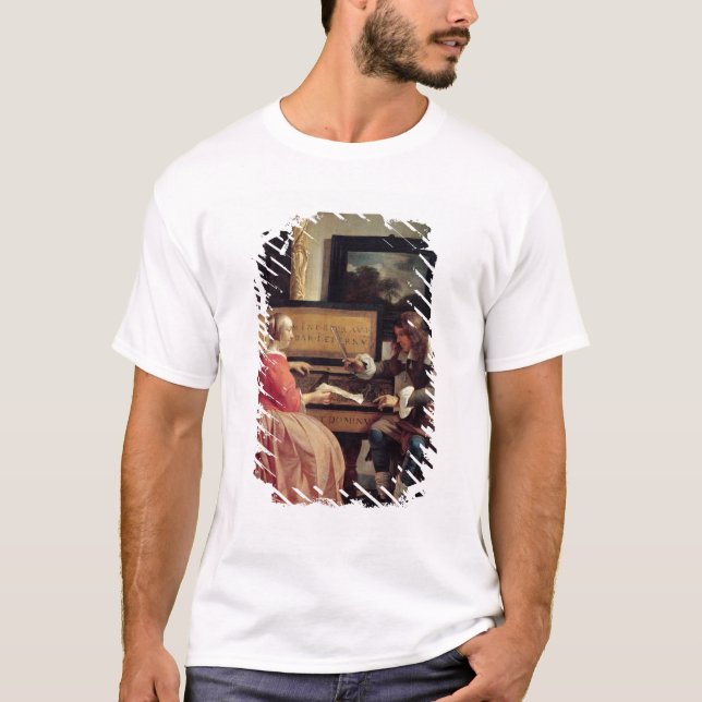 A Man and a Woman Seated by a Virginal, c.1665 T-Shirt (Front)