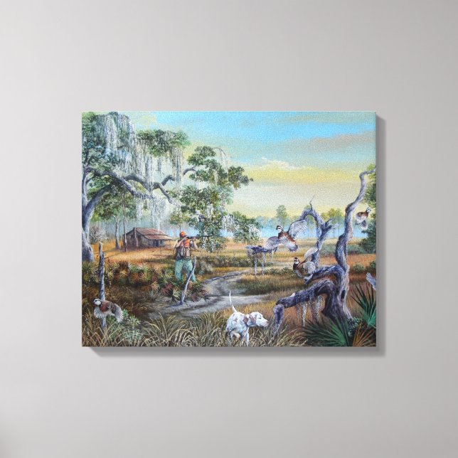 A man and his dog...Southern Style. Canvas Print (Front)