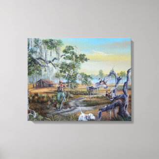 A man and his dog...Southern Style. Canvas Print