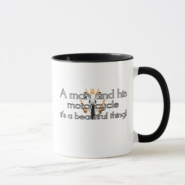 A man and his motorcycle mug (Right)