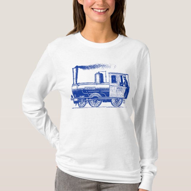 A Man and His Train - Navy T-Shirt (Front)