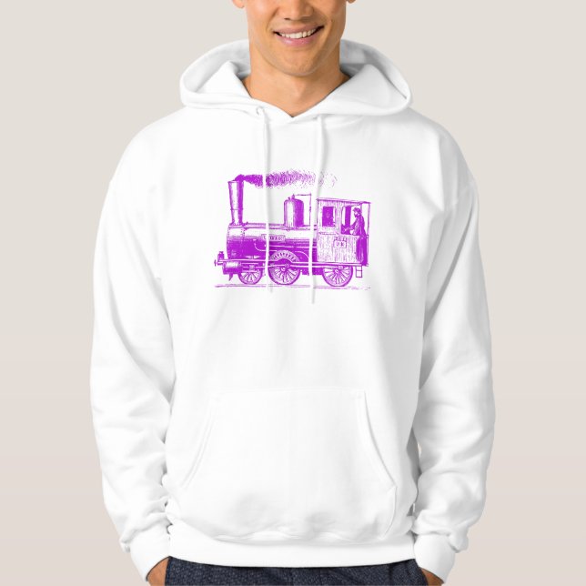 A Man and His Train - Purple Hoodie (Front)