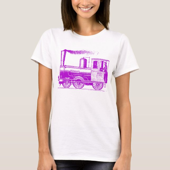 A Man and His Train - Purple T-Shirt (Front)