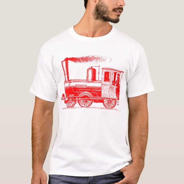 A Man and His Train - Red T-Shirt (Front)