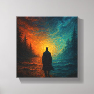 A Man Between Worlds Canvas Print
