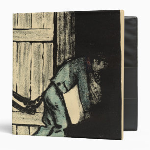 A man caught putting up political posters binder