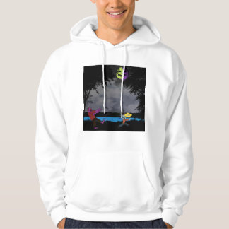 A man chased by zombies hoodie