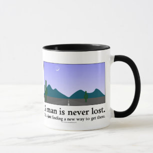 A Man Is Never Lost Mug