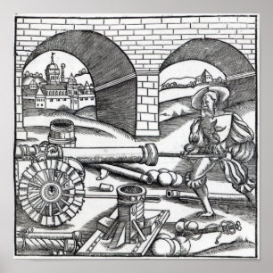 A Man loading a cannon Poster
