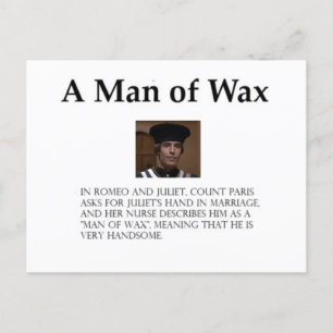 A Man of Wax Postcard
