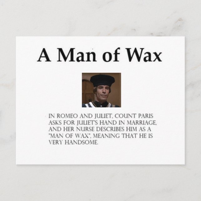 A Man of Wax Postcard (Front)