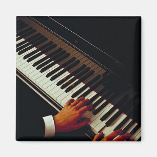 A man playing piano magnet