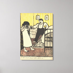 A man reproaches his pregnant mistress canvas print