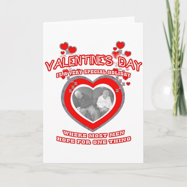 A Man’s Valentine’s Day Wish Holiday Card (Front)