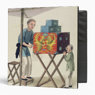 A Man with a Raree-Show, plate 10 from 'The Costum Binder