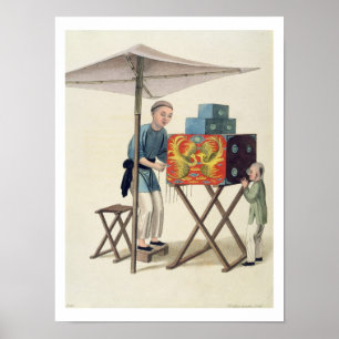 A Man with a Raree-Show, plate 10 from 'The Costum Poster