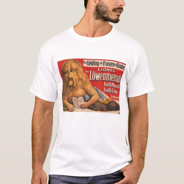 A Man With Lions Head Reading Shakespeare, 1913. T-Shirt (Front)