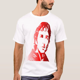 A man with wavy hair, rendered in shades of red T-Shirt