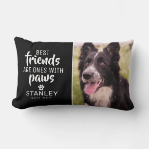 A Man's Best Friends Photo Pet Memorial Lumbar Pillow