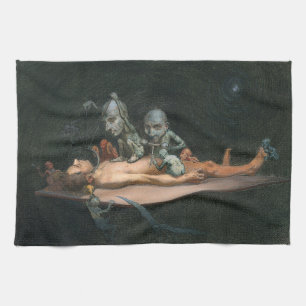A Man's Near Death Experience & Gothic Spirits Kitchen Towel