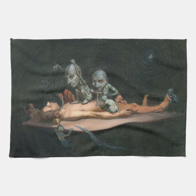 A Man's Near Death Experience & Gothic Spirits Kitchen Towel (Horizontal)