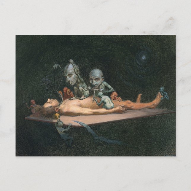 A Man's Near Death Experience & Gothic Spirits Postcard (Front)