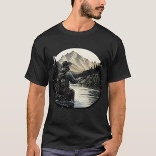 A Man's Solitude While Fishing on the River T-Shirt