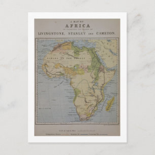 A Map of Africa to Illustrate the Travels of David Postcard