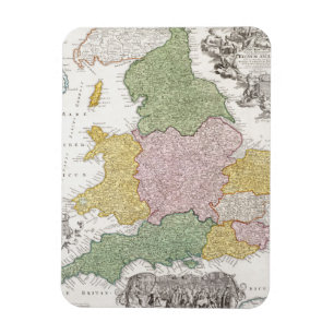A Map of England   1760 Magnet
