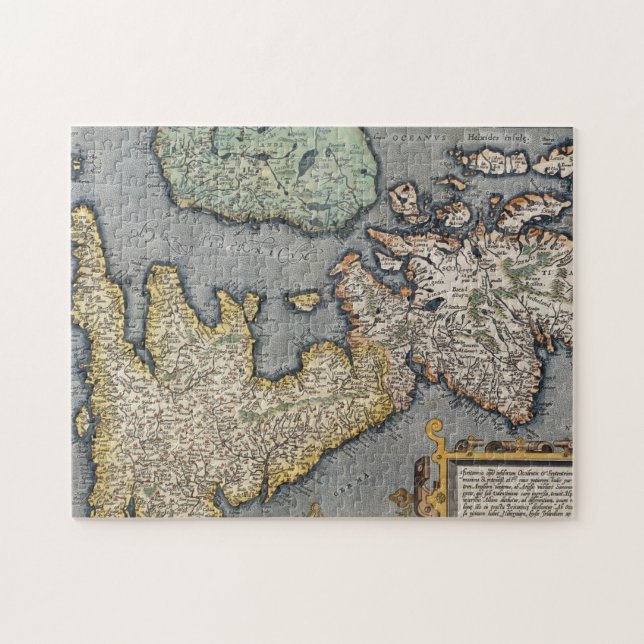 A Map of Great Britain | 1587 Jigsaw Puzzle (Horizontal)