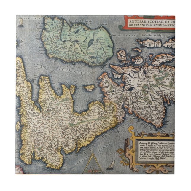 A Map of Great Britain | 1587 Tile (Front)