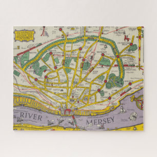 A Map of Merseyside, Liverpool Jigsaw Puzzle