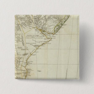 A map of South America southern section 2 Inch Square Button