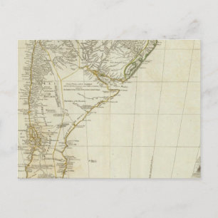 A map of South America southern section Postcard