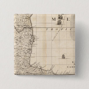 A Map of the British Empire in America Sheet 13 2 Inch Square Button