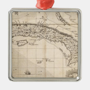A Map of the British Empire in America Sheet 14 Metal Ornament