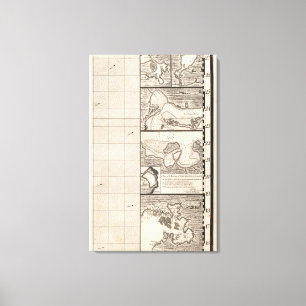 A Map of the British Empire in America Sheet 16 Canvas Print