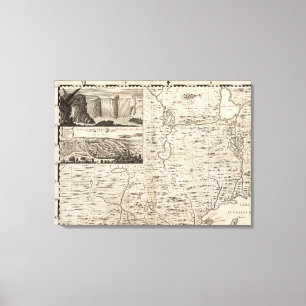 A Map of the British Empire in America Sheet 1 Canvas Print