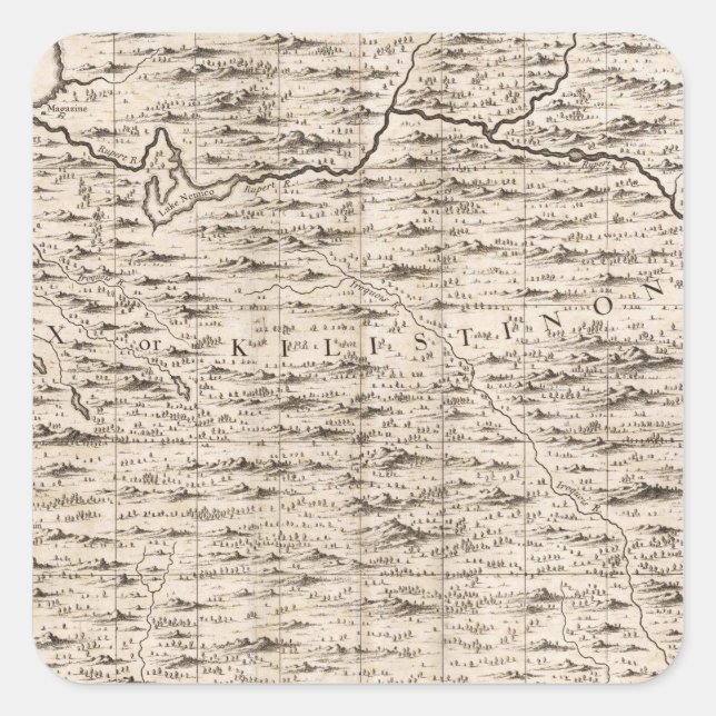 A Map of the British Empire in America Sheet 2 Square Sticker (Front)