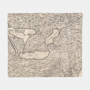 A Map of the British Empire in America Sheet 6 Fleece Blanket