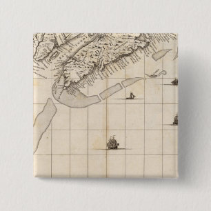 A Map of the British Empire in America Sheet 7 2 Inch Square Button